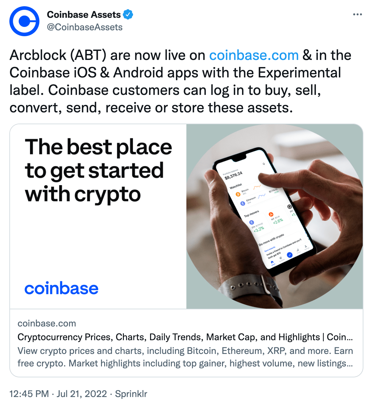 Coinbase ABT