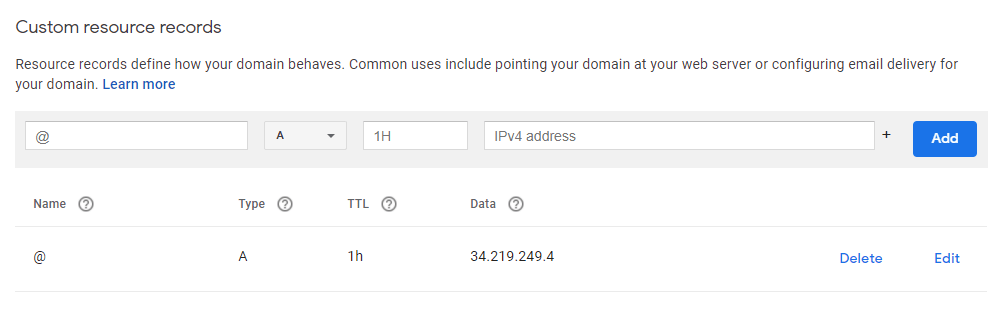 domain record